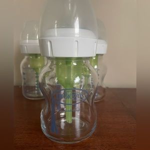 Dr. Brown’s Natural Flow Options+ wide neck 5oz Glass bottles, set of 3.